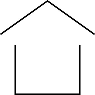 Basit emlak konsepti simgesi, vektör illüstrasyonu