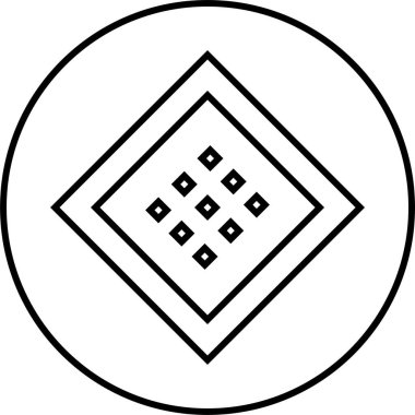 Soyut geometrik şekillerin basit simgesi, vektör illüstrasyonu