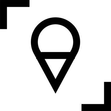 Konum simgesi. Yönlendirme simgesi. Harita Simgesi, Vektör İllüstrasyonu