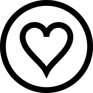 Kalp. Web simgesi basit vektör illüstrasyonu