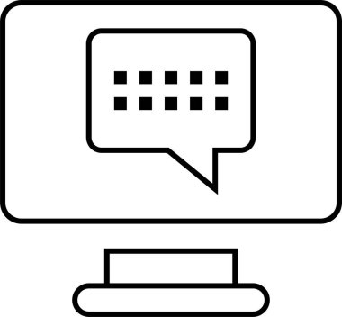  SMS ve Metin konuşma ikonu vektör illüstrasyonu