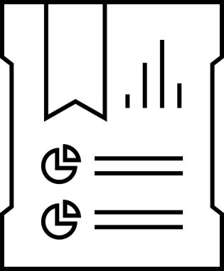 Basit rapor simgesi vektör illüstrasyonu