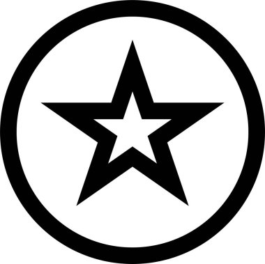 Basit yıldız simgesi, vektör illüstrasyonu