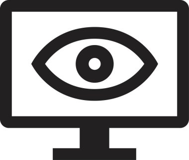 Göz. Web simgesi basit illüstrasyon