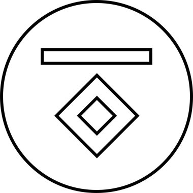 Soyut geometrik şekillerin basit simgesi, vektör illüstrasyonu