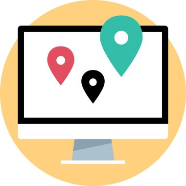 navigasyon simgesi işaret vektör çizimi