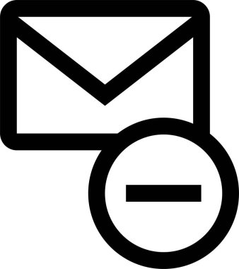 Basit e- posta simgesi, vektör illüstrasyonu