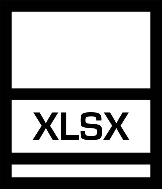 xlsx belge ikonu vektör illüstrasyonu