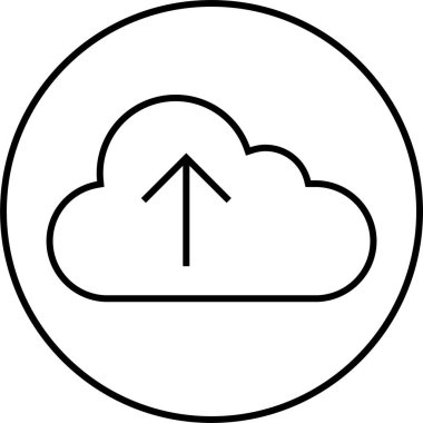 Bulut. Web simgesi basit illüstrasyon