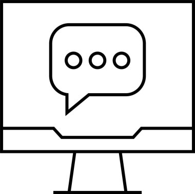  SMS ve Metin konuşma ikonu vektör illüstrasyonu