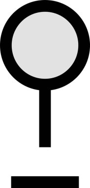 Konum simgesi. Yönlendirme simgesi. Harita Simgesi, Vektör İllüstrasyonu