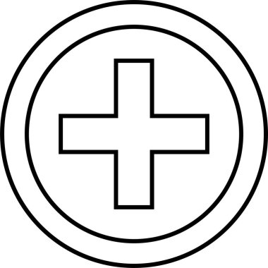 Artı simge vektör illüstrasyonu