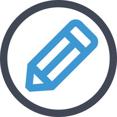 edit vector icon. style is bicolor flat rounded symbol, cobalt and gray colors, white background.