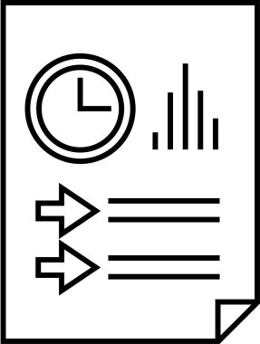 Basit rapor simgesi vektör illüstrasyonu
