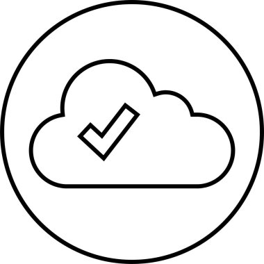 Bulut. Web simgesi basit illüstrasyon