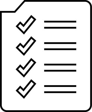 Basit rapor simgesi vektör illüstrasyonu