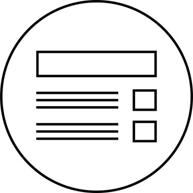 Web arayüzü simgesi, vektör illüstrasyonu