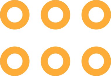 Sarı ve turuncu dairelerin vektör çizimi