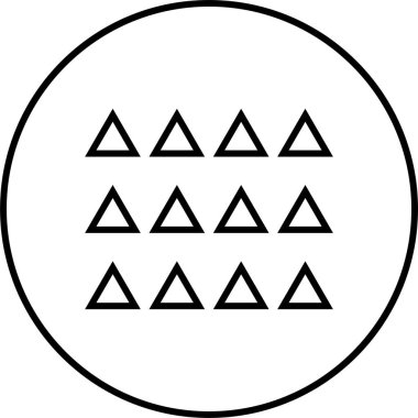 Soyut geometrik şekillerin basit simgesi, vektör illüstrasyonu