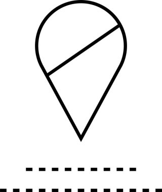 Konum simgesi. Yönlendirme simgesi. Harita Simgesi, Vektör İllüstrasyonu