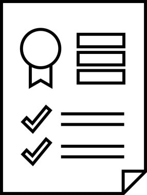 Basit rapor simgesi vektör illüstrasyonu