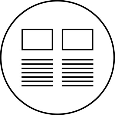 Web arayüzü simgesi, vektör illüstrasyonu