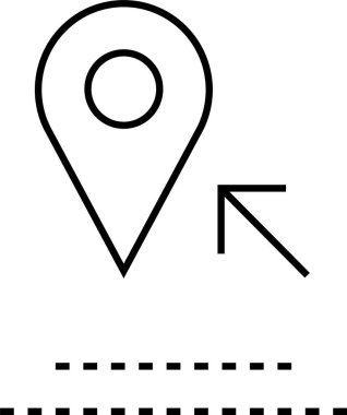 Konum simgesi. Yönlendirme simgesi. Harita Simgesi, Vektör İllüstrasyonu