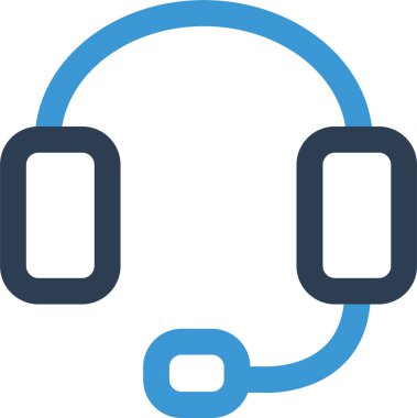 Müşteri hizmetlerinin basit simgesi, vektör illüstrasyonu