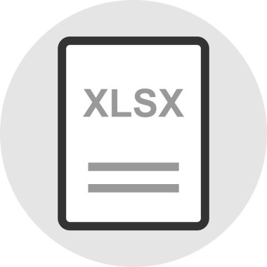 xlsx belge ikonu vektör illüstrasyonu