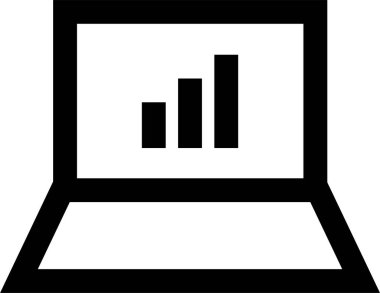 Basit pc bilgisayar simgesi, vektör illüstrasyonu