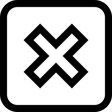 İptal et. Web simgesi basit illüstrasyon