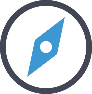 Konum simgesi. Yönlendirme simgesi. Harita Simgesi, Vektör İllüstrasyonu