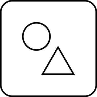 Soyut geometrik şekillerin basit simgesi, vektör illüstrasyonu