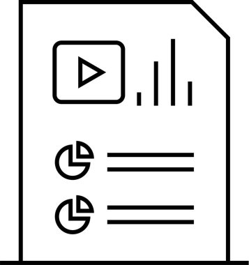 Basit rapor simgesi vektör illüstrasyonu