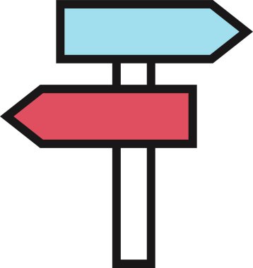 İşaret levhası Web simgesi basit illüstrasyon