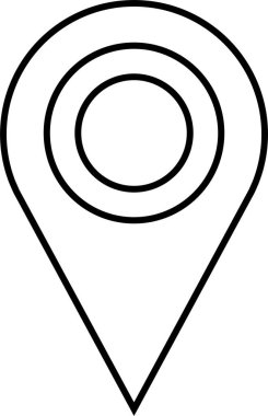 Konum simgesi. Yönlendirme simgesi. Harita Simgesi, Vektör İllüstrasyonu