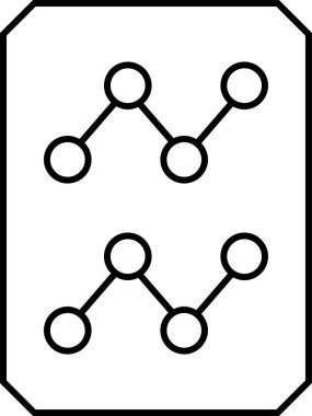 Basit rapor simgesi vektör illüstrasyonu