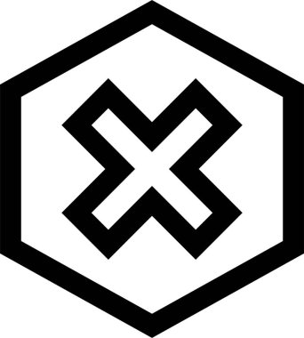 Soyut geometrik şekillerin basit simgesi, vektör illüstrasyonu