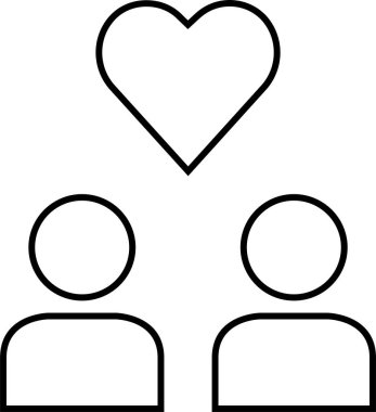 Aziz Valentine İletiler ikonu vektör illüstrasyonu