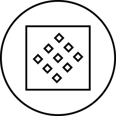 Soyut geometrik şekillerin basit simgesi, vektör illüstrasyonu