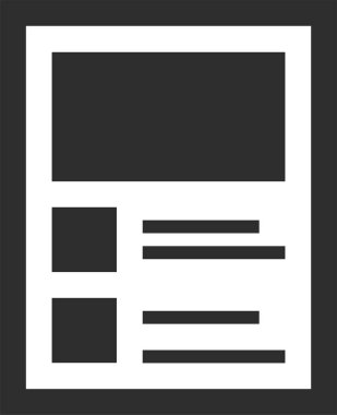 Web arayüzü simgesi, vektör illüstrasyonu