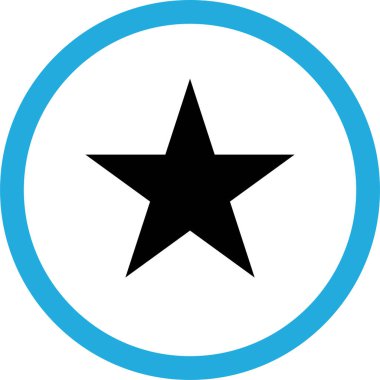 Basit yıldız simgesi, vektör illüstrasyonu