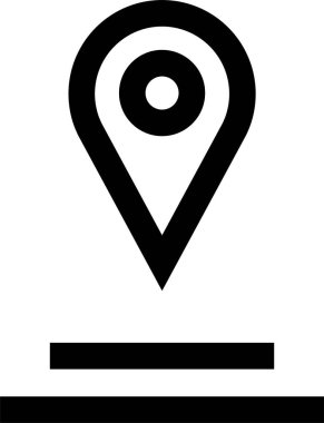 Konum simgesi. Yönlendirme simgesi. Harita Simgesi, Vektör İllüstrasyonu