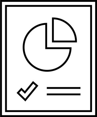 Basit rapor simgesi vektör illüstrasyonu