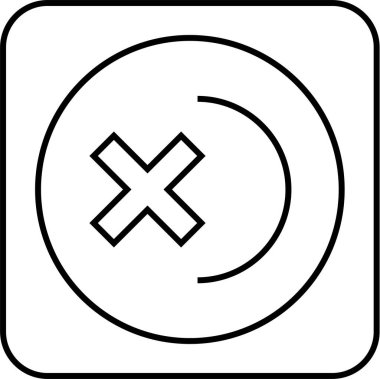 Soyut geometrik şekillerin basit simgesi, vektör illüstrasyonu