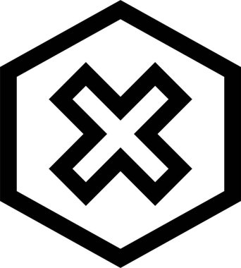 çapraz işaret simgesi vektör illüstrasyonu 