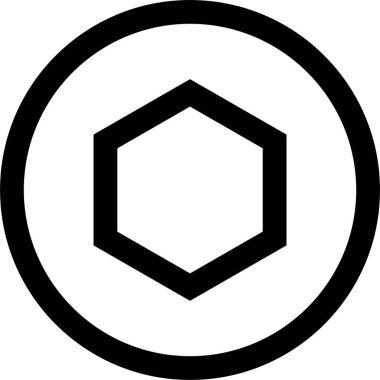 Soyut geometrik şekillerin basit simgesi, vektör illüstrasyonu