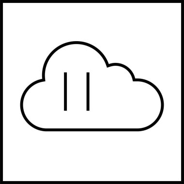 bulut simgesi, vektör illüstrasyonu
