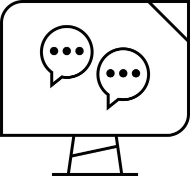  SMS ve Metin konuşma ikonu vektör illüstrasyonu