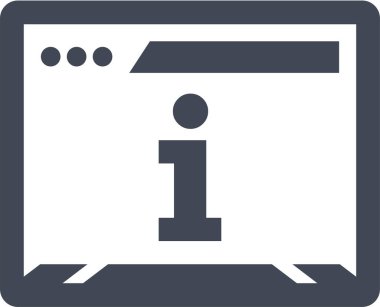 Bilgi. Web simgesi basit illüstrasyon